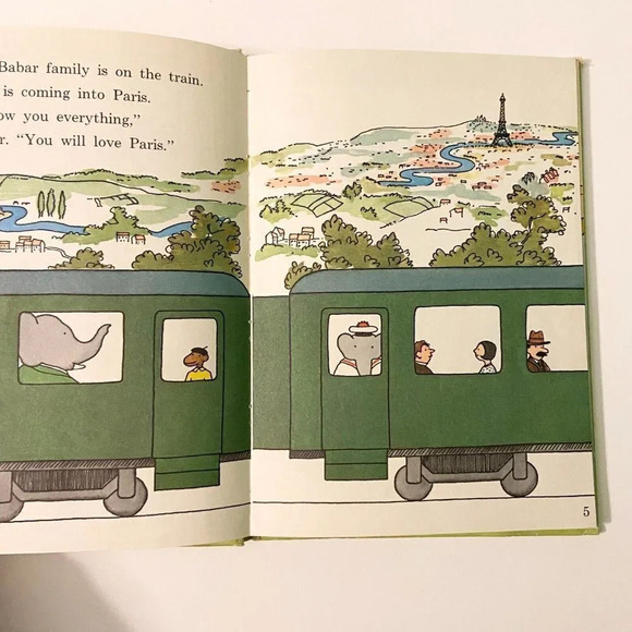 Vintage 1967 Babar Loses His Crown Laurent De Brunhoff Random House Book - Picture 11 of 15